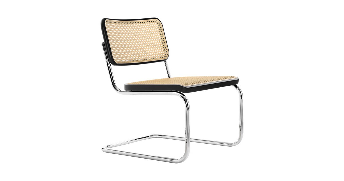 Thonet S Vl Cantilever Lounge Chair Chromed Frame Ambientedirect